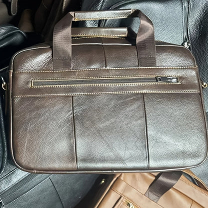 Ventolini echte leren heren schoudertas verstelbare crossbody