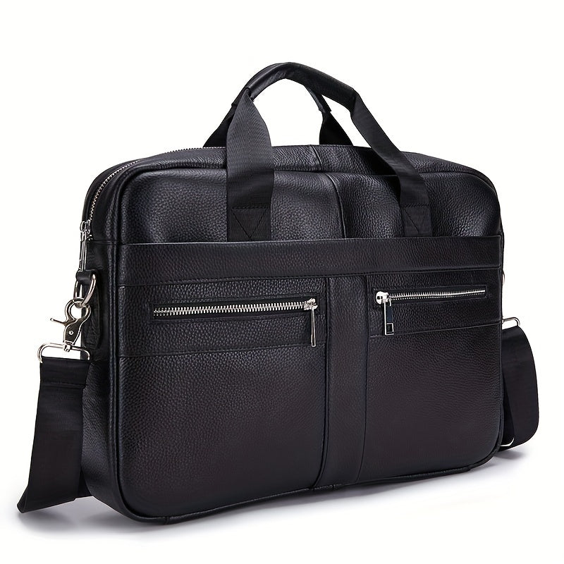 Ventolini echte leren heren schoudertas verstelbare crossbody