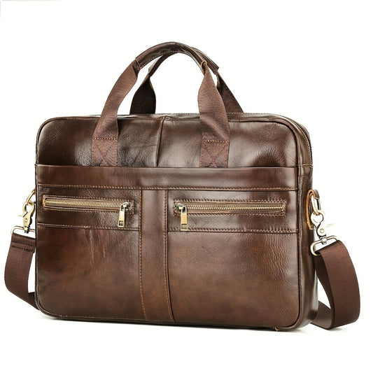 Ventolini Genuine Leather Men's Shoulder Bag Adjustable Crossbody