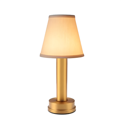 Vintage Flare dæmpbar bordlampe med stofskærm