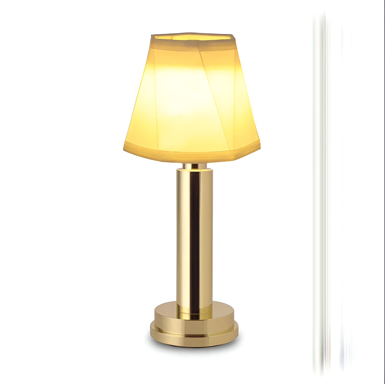 Vintage Flare dæmpbar bordlampe med stofskærm