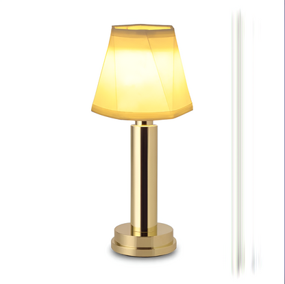 Vintage Flare dæmpbar bordlampe med stofskærm
