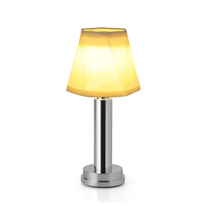 Vintage Flare dæmpbar bordlampe med stofskærm
