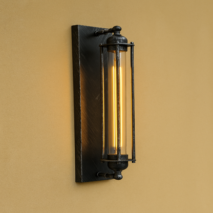 Vintage Matt Schwarze LED Wandleuchte
