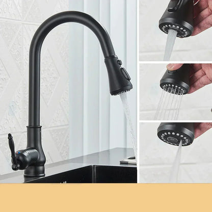 VintageTap Antique Brass Kitchen Faucet with Swivel Spout