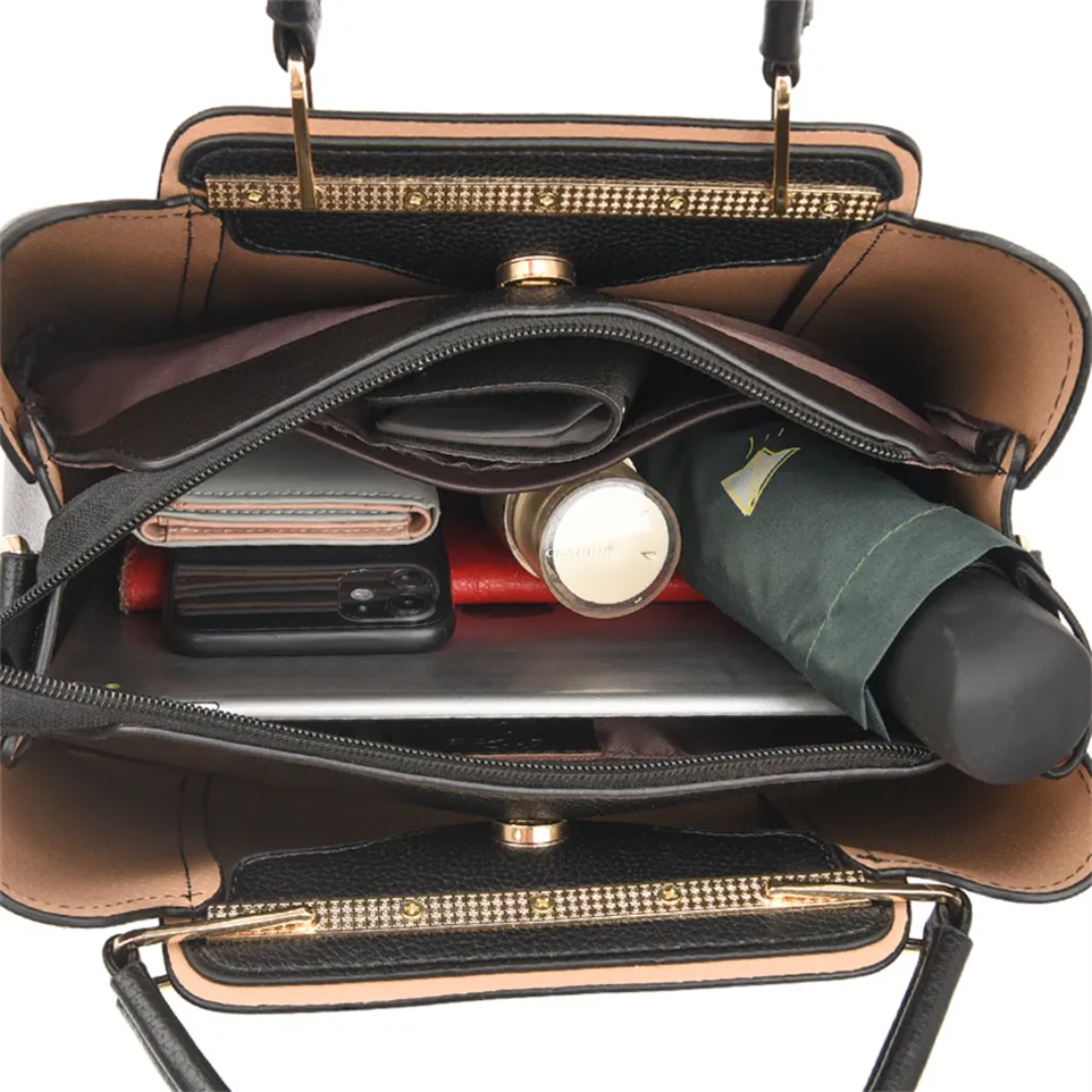 Vivian Luksus Skuldertaske med Crossbody Rem