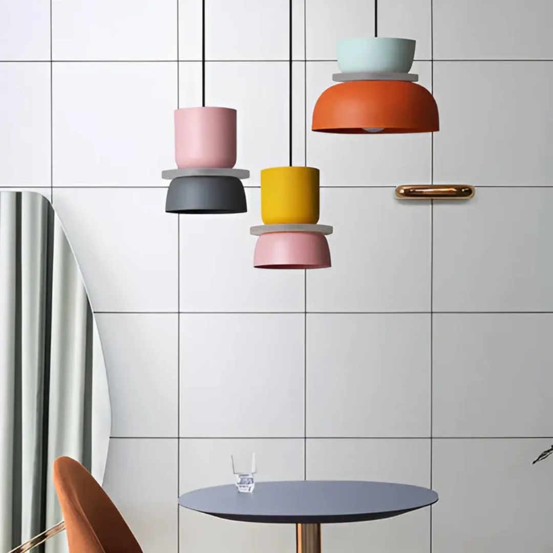 VividGlow Macaron LED Pendant Light with Colourful Modern Design for Stylish Ambient Lighting