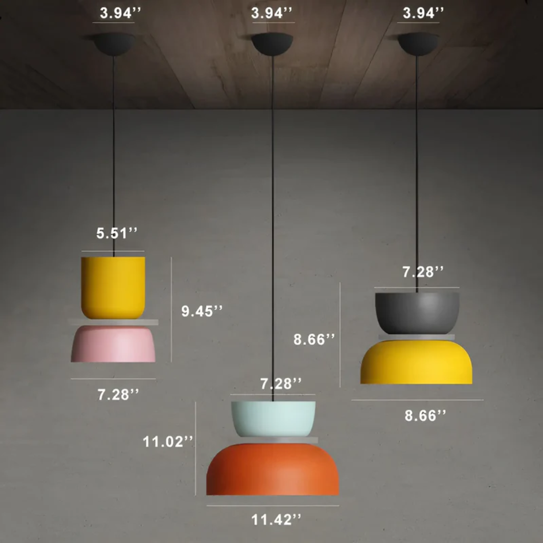VividGlow Macaron LED Pendant Light with Colourful Modern Design for Stylish Ambient Lighting