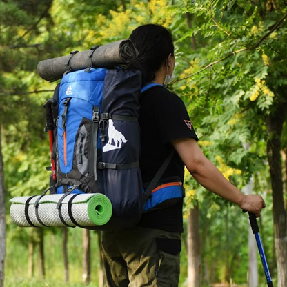 Waterdichte 60L outdoor rugzak – duurzaam en ruim voor wandelen en reizen