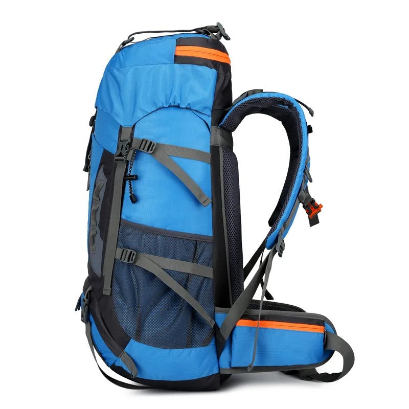 Waterdichte 60L outdoor rugzak – duurzaam en ruim voor wandelen en reizen