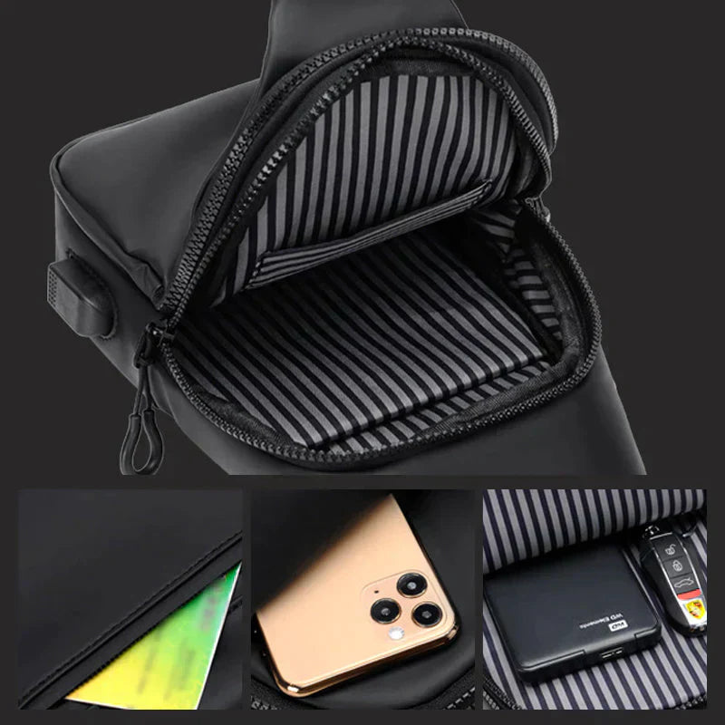 Waterproof Anti Theft Crossbody Sling Bag for Men and Women