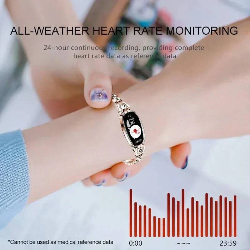 Wasserdichter Fitness-Tracker Smart-Armband mit Herzfrequenz- und Aktivitätsüberwachung für Frauen  