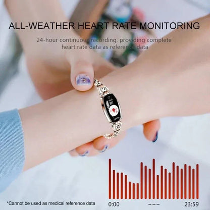 Wasserdichter Fitness-Tracker Smart-Armband mit Herzfrequenz- und Aktivitätsüberwachung für Frauen  