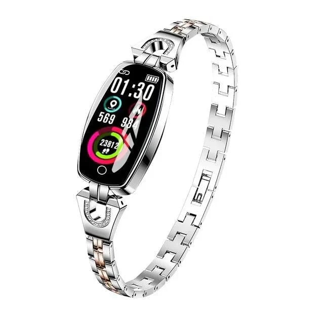 Wasserdichter Fitness-Tracker Smart-Armband mit Herzfrequenz- und Aktivitätsüberwachung für Frauen  