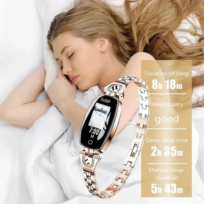 Wasserdichter Fitness-Tracker Smart-Armband mit Herzfrequenz- und Aktivitätsüberwachung für Frauen  