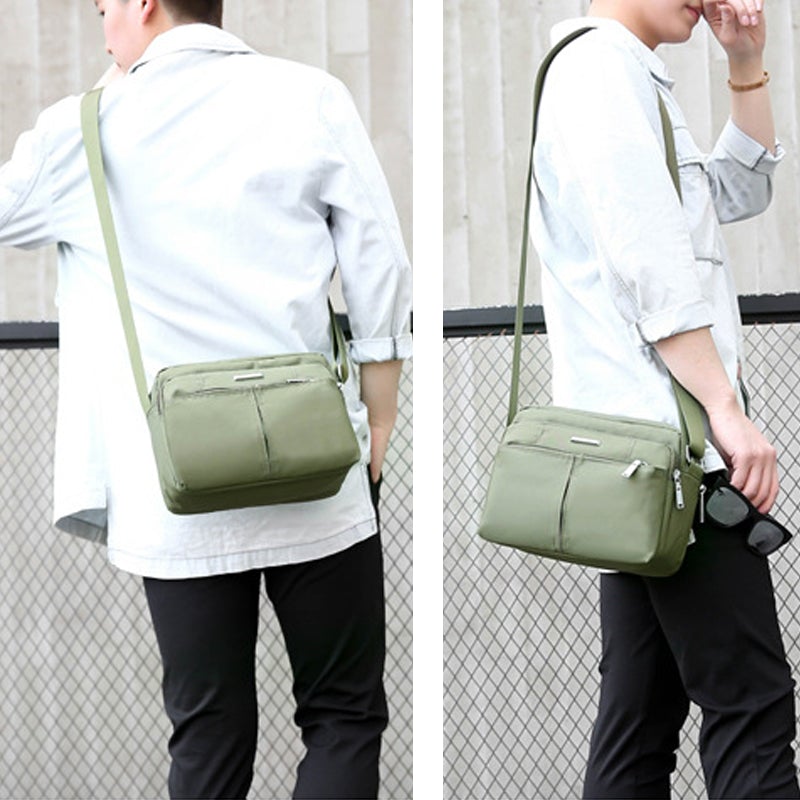 Waterdichte multi-pocket messenger tas met verstelbare schouderband