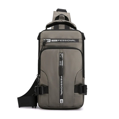 Waterproof Oxford Crossbody Bag Anti Theft Sling with USB Charging