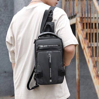 Waterproof Oxford Crossbody Bag Anti Theft Sling with USB Charging