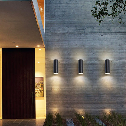 Weerbestendige dubbele wandlamp met verstelbare ledverlichting naar boven en beneden