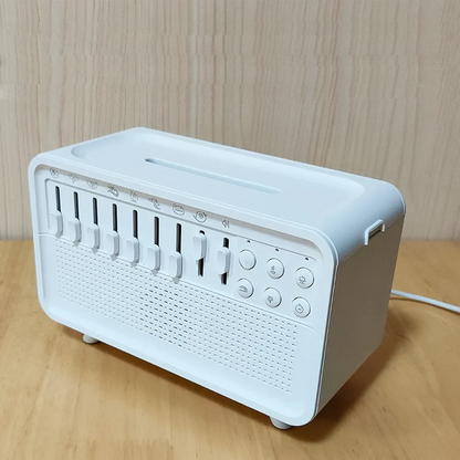 Maszyna do białego szumu z nawilżaczem, lampką nocną i głośnikiem Bluetooth