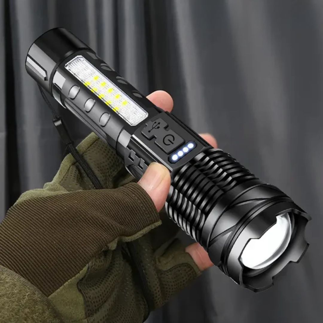 Wildaro – Tactische LED Zaklamp met 5000 Lumen en USB Oplaadbare Batterij