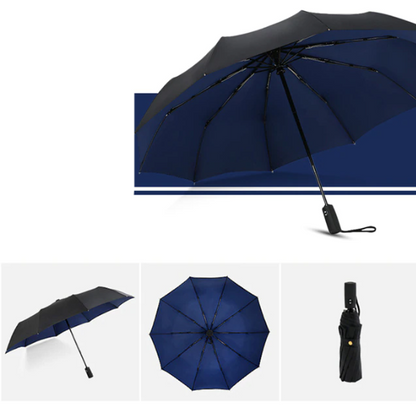 Winddichter Sturm-Regenschirm, kompakt, leicht, mit automatischem Öffnungsmechanismus  
