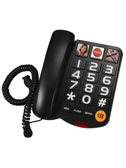 Kablet hjemmetelefon til ældre simpel holdbar fastnettelefon til nem opkald