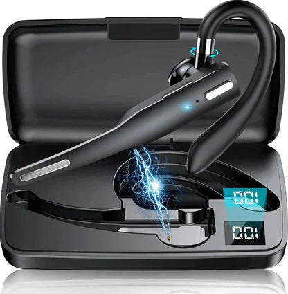 Wireless Bluetooth Headset with Dual Microphone Noise Cancelling and Long Battery Life