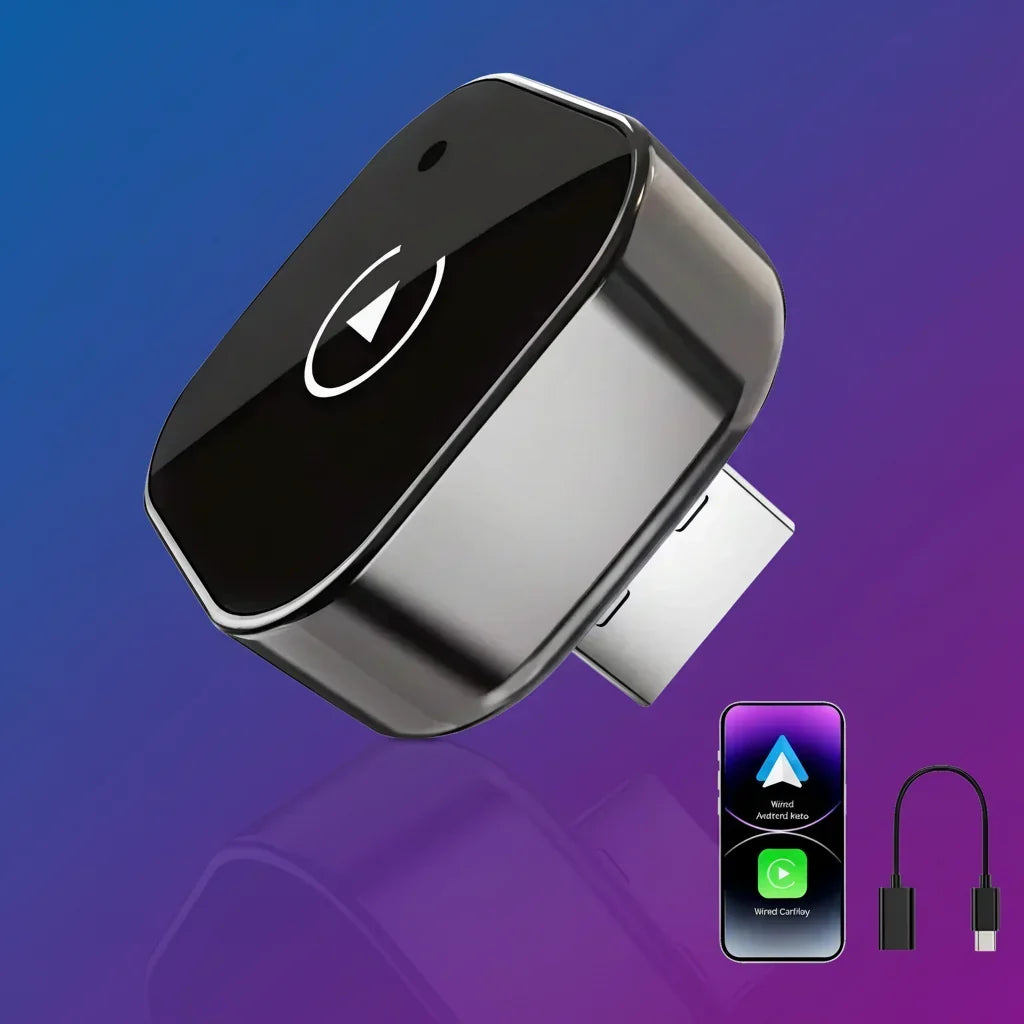 Wireless CarPlay Android Auto Adapter USB Plug Play 5GHz WiFi