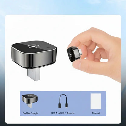 Wireless CarPlay Android Auto Adapter USB Plug Play 5GHz WiFi