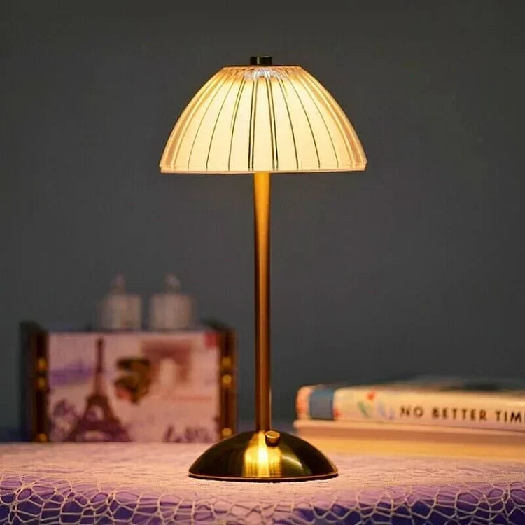 Draadloze tafellamp met kristaldetails en oplaadbare led