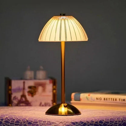 Draadloze tafellamp met kristaldetails en oplaadbare led