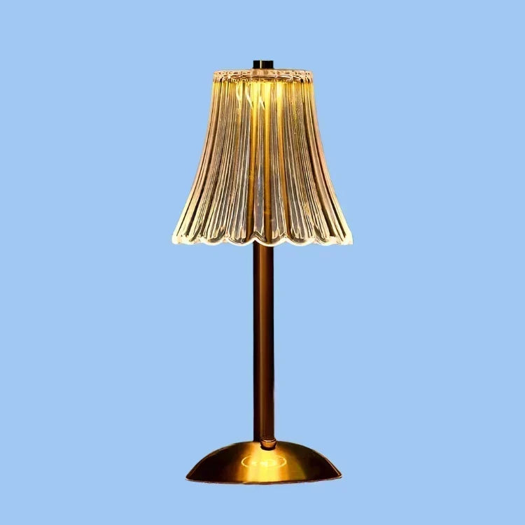 Draadloze tafellamp met kristaldetails en oplaadbare led