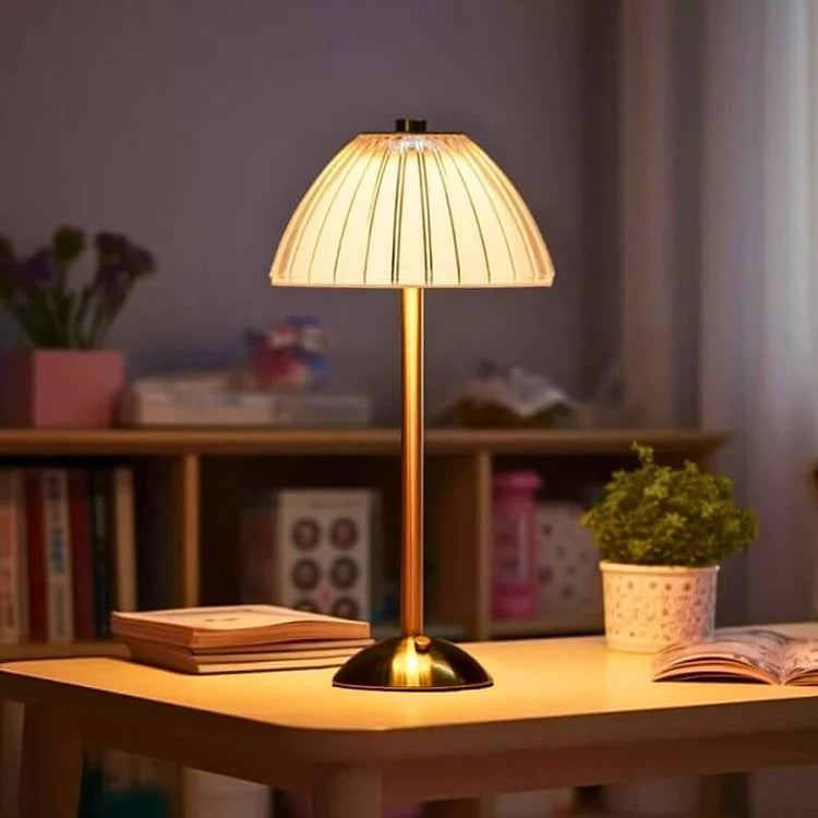 Draadloze tafellamp met kristaldetails en oplaadbare led