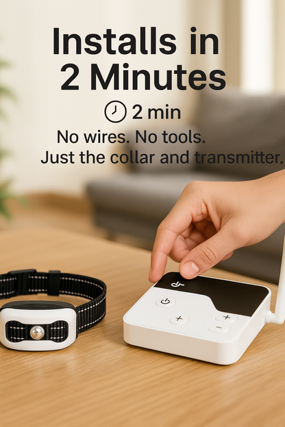 Wireless Dog Fence with Training Collar 2 in 1 Containment System