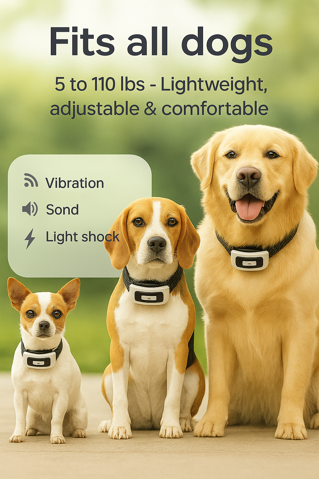 Wireless Dog Fence with Training Collar 2 in 1 Containment System