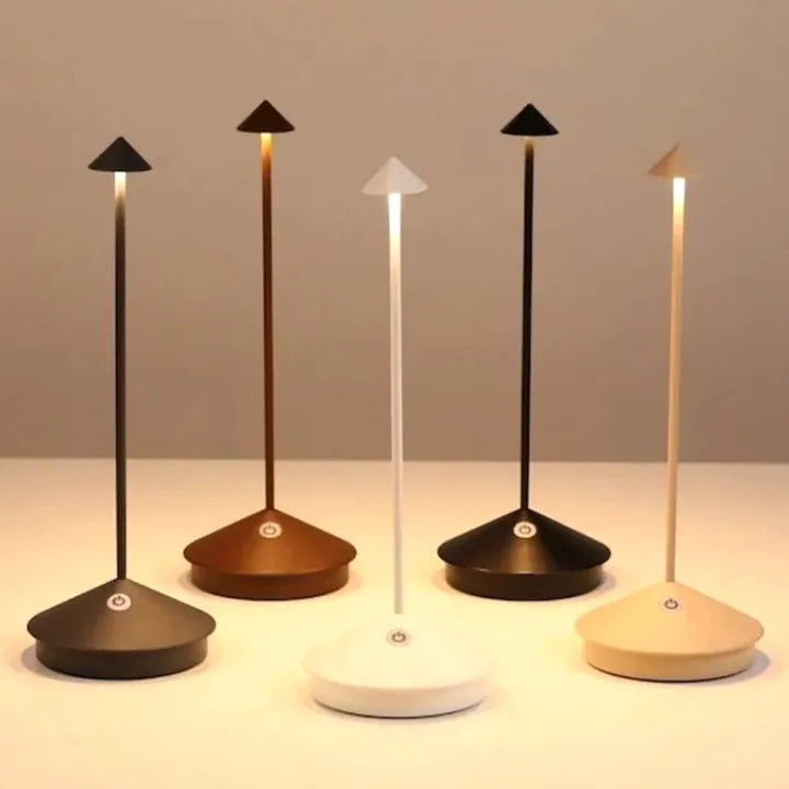 Bezprzewodowa lampa stołowa LED z akumulatorem i nowoczesnym designem  