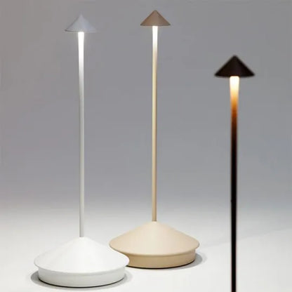 Bezprzewodowa lampa stołowa LED z akumulatorem i nowoczesnym designem  