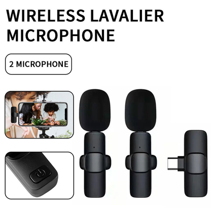 Wireless Lavalier Microphone Clear Audio Easy Plug and Play Recording