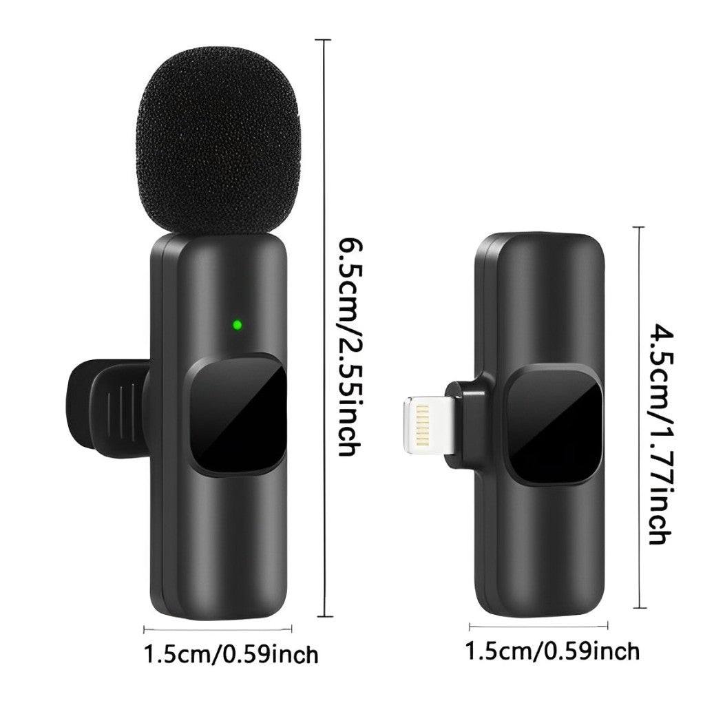 Wireless Lavalier Microphone Clear Audio Easy Plug and Play Recording