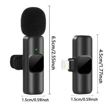 Wireless Lavalier Microphone Clear Audio Easy Plug and Play Recording