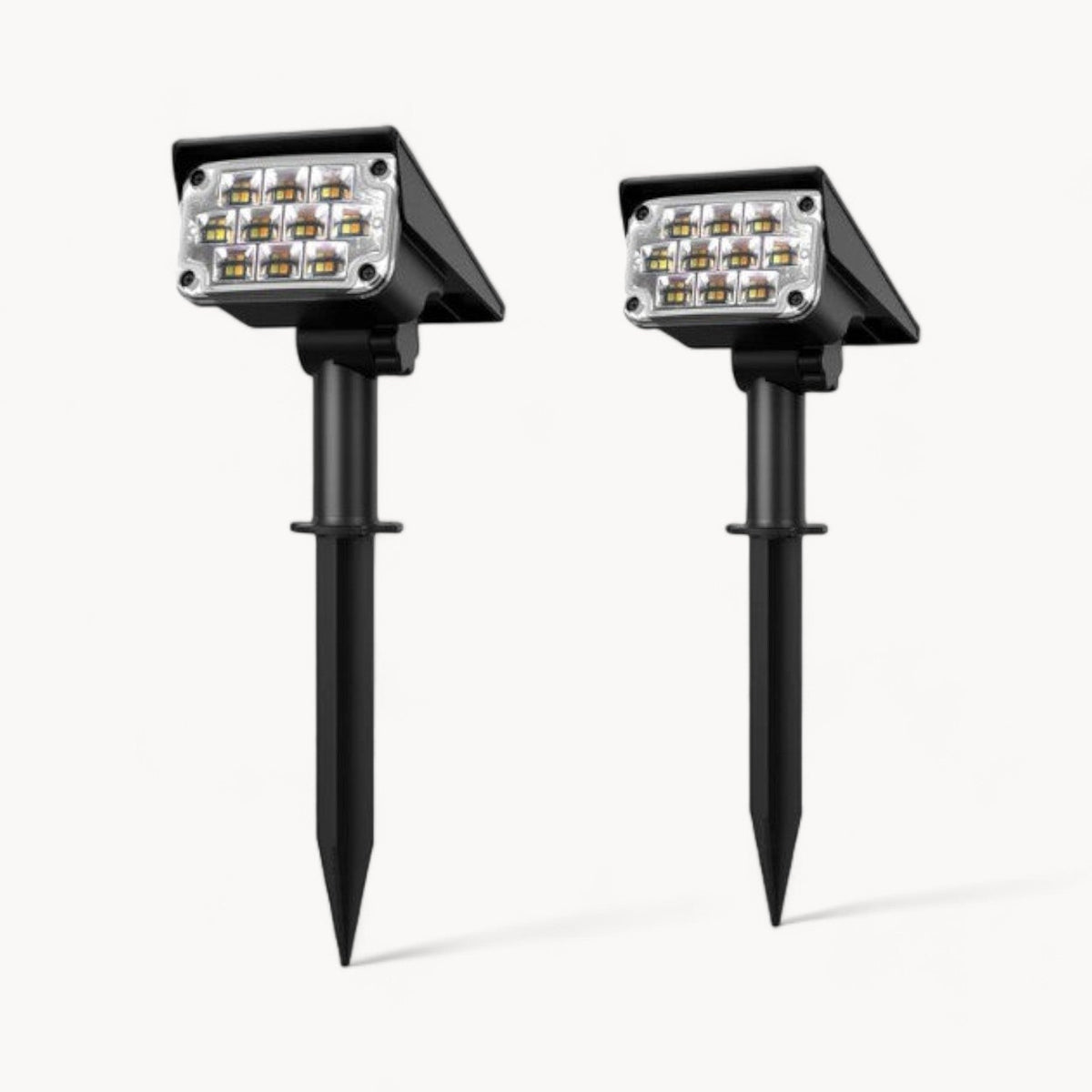 Wireless Solar LED Garden Spotlight with Automatic On/Off Function