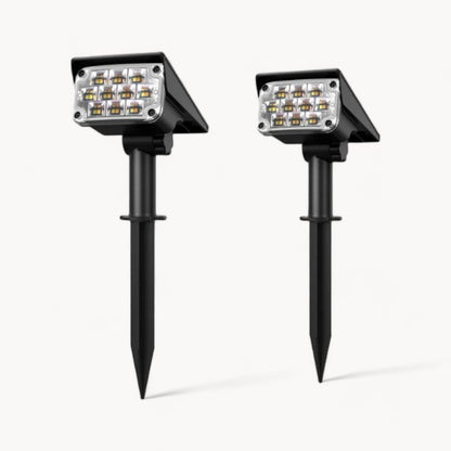 Wireless Solar LED Garden Spotlight with Automatic On/Off Function