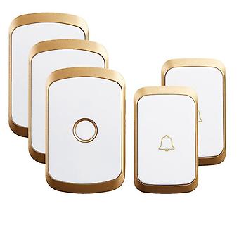 Wireless Waterproof Doorbell – LED Flash & Adjustable Chimes