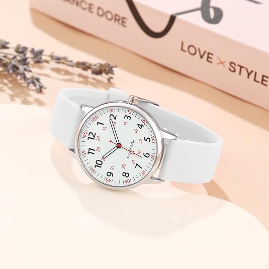 Women’s Clip On Fob Watch Silicone Waterproof Design