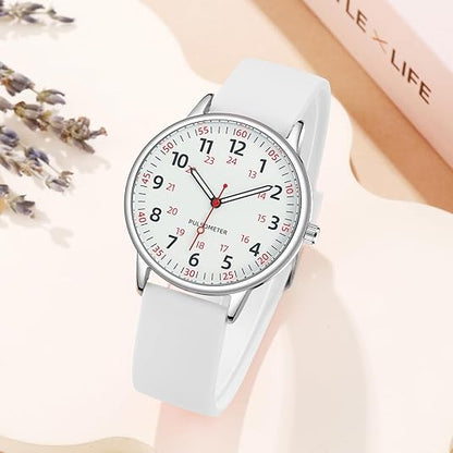 Women’s Clip On Fob Watch Silicone Waterproof Design