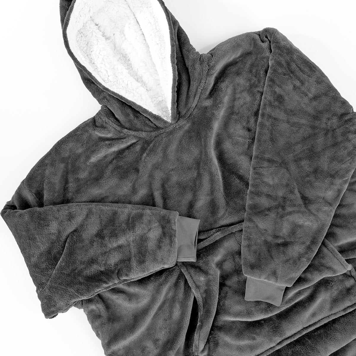Oversized tæppe-hoodie til kvinder med lange ærmer, loungeomslag