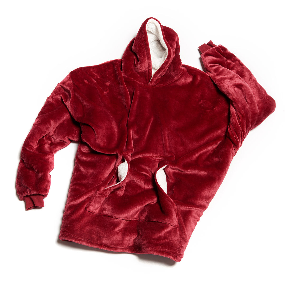 Oversized tæppe-hoodie til kvinder med lange ærmer, loungeomslag