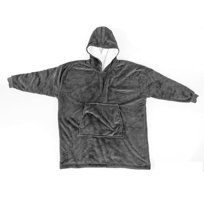 Oversized tæppe-hoodie til kvinder med lange ærmer, loungeomslag