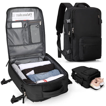Women’s Waterproof Travel Backpack Large Capacity Anti Theft USB Charging Rucksack